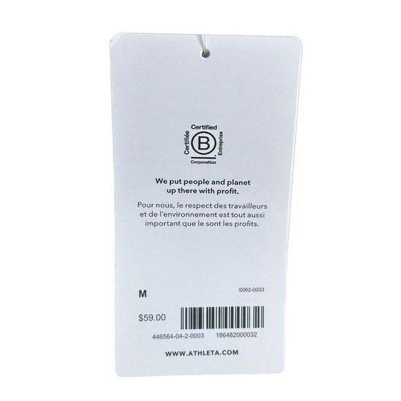 NWT Athleta Womens Raceback Crop Tank Top Black Athletic Lightweight Size M - Picture 5 of 5